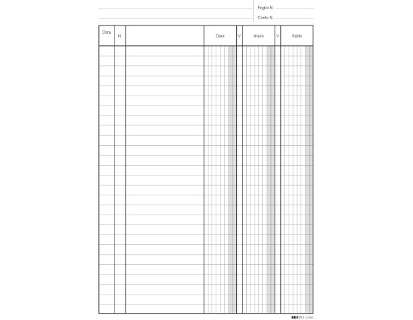EDIPRO - E2689 - Registro dare/avere/saldo 96 pagine f.to 24x17
