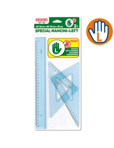 SET SQUADRE RIGHA RIGHE DISEGNO MANCINI 3 PZ. ARDA