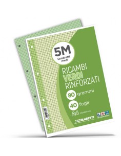 RICAMBI RINFORZATI 5 mm VERDE blasetti da 40 fogli