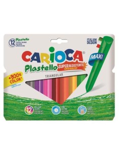 Pastelli a cera Matite colorate Plastello Maxi - Carioca...
