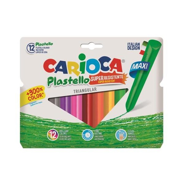 Pastelli a cera Matite colorate Plastello Maxi...