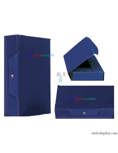 Cartella portaprogetti dorso 12 con bottone colore blu...