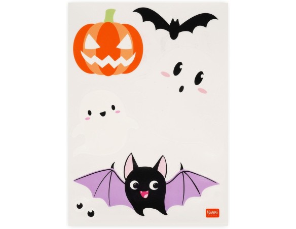 Legami - Set di 35 Adesivi Halloween per Finestre, Stickers Elettrostatici, Decorazioni Finestre, Vetrofanie Horror, Addobbi da
