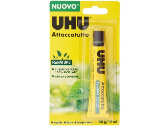 COLLA ATTACCATUTTO UHU ECO VERDE 20ML NEW senza solventi ad alta tenuta