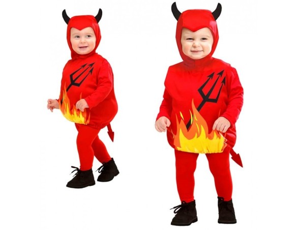 Costume DIAVOLETTO Demone Halloween Carnevale Bambino Bimbo