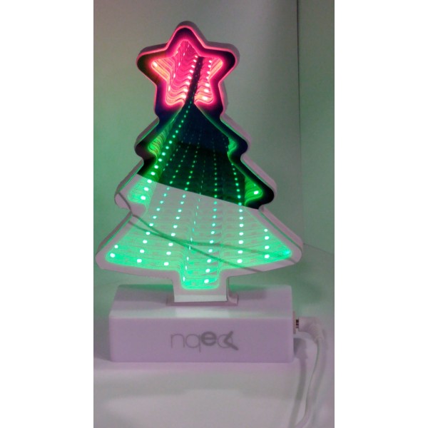 LAMPADA 3D TUNNEL FORMA ALBERO DI NATALE...