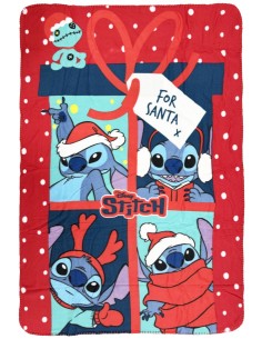 Disney Stitch - Coperta plaid Natale per bambini, Morbido...