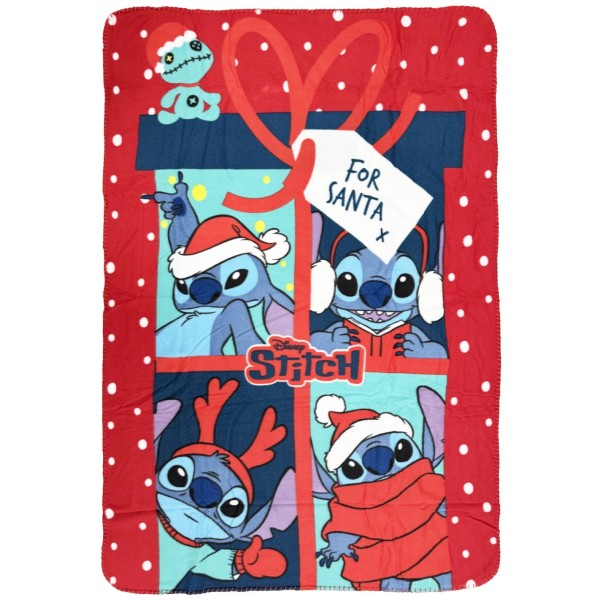 Disney Stitch - Coperta plaid Natale per...