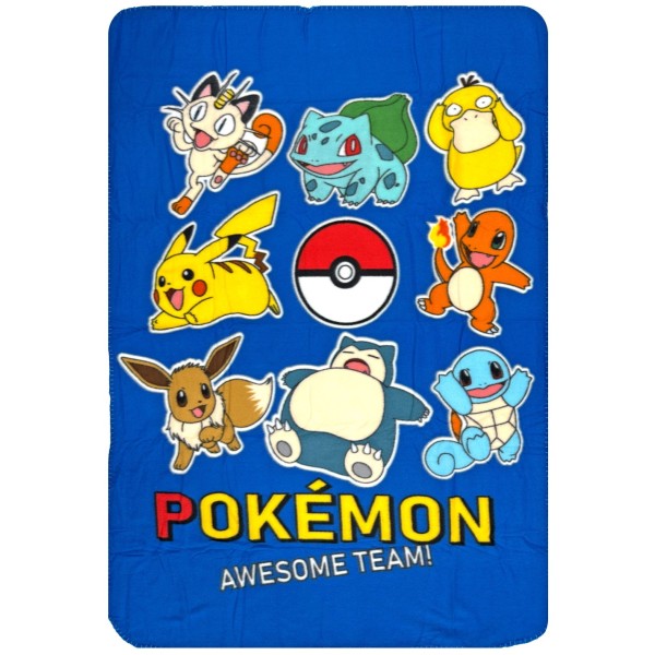 Pokémon  - Coperta plaid per bambini, Morbido...