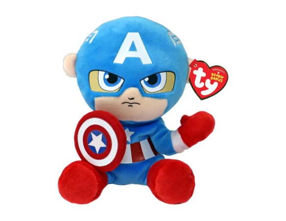 TY Marvel Avengers Capitan Captain America - Peluche 20cm Capitan America