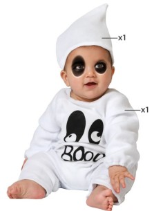 COSTUME BABY FANTASMA FANTASMINO VESTITO COMPLETO DI...