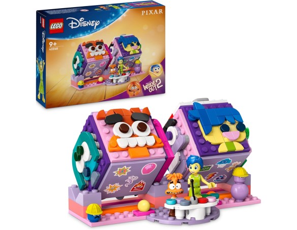 LEGO Disney Mood Cube di Inside Out 2 dal Film d'Animazione Pixar, Giochi di Fantasia per Bambini da 9 Anni, Giocattolo Antistr