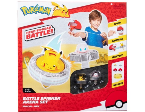 Pokemon Arena Di Combattimento Con Trottola E Due Personaggi POKEMON