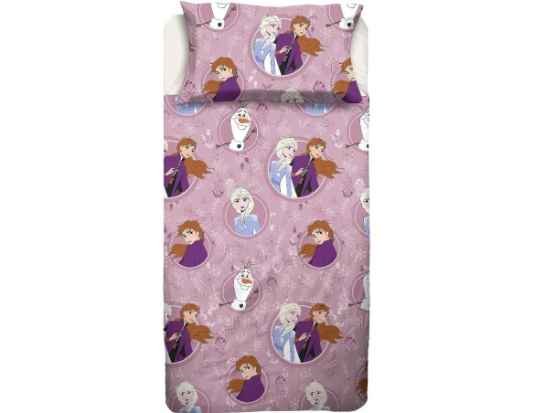 Frozen | Set Completo Lenzuolo Letto hermet Frozen | Completo Lenzuolo Singolo | 100% Cotone | Prodotto Ufficiale