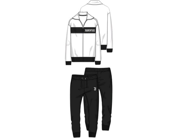 Juventus | PIGIAMA TUTA DA UOMO LUNGO FELPATO JUVE JUVENTUS 1115 PRODOTTO UFFICIALE BIANCO O NERO s m l xl xxl