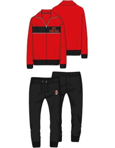 PIGIAMA TUTA DA UOMO LUNGO FELPATO MILAN 1090 PRODOTTO...