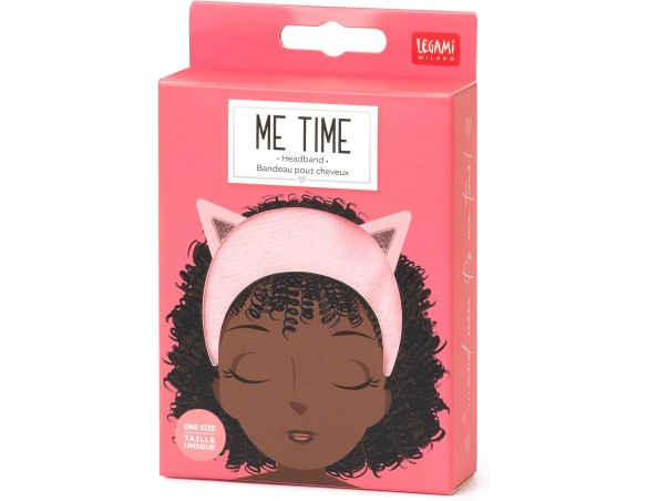 Legami - Fascia Per Capelli, Me Time, 24,5x11 cm, in Poliestere, Tema Kitty gatto, Raccogli i Capelli per Truccarti, Struccarti