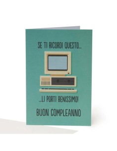Legami | Biglietto Di Auguri Compleanno Computer Vintage...