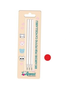 REFIL RICARICA BLISTER 3PZ ROSSO CANCELLABILE UNIVERSALI...