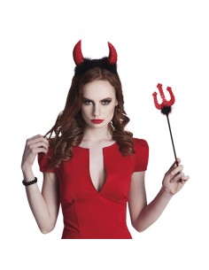 Halloween | Set diavolessa corna cerchietto e tridente 2...