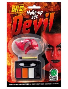 Halloween | Set trucco diavolo con corna in blister 09463