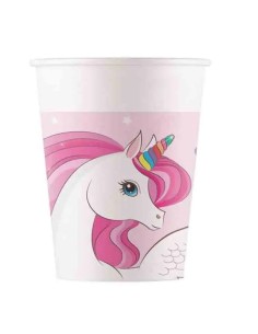 Unicorno | Bicchieri festa Unicorno Rainbow - 8pz