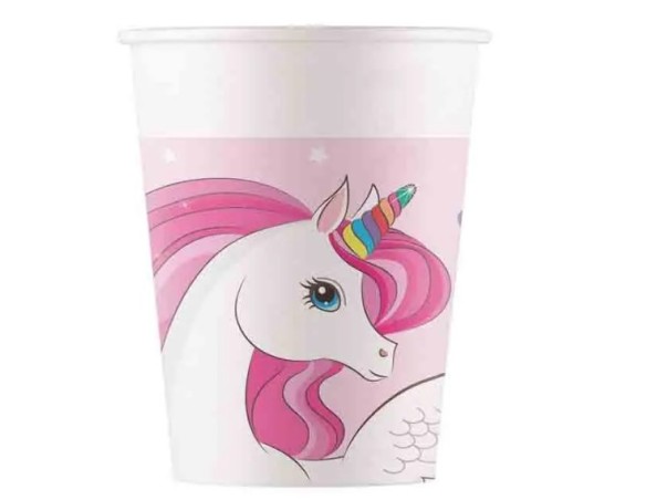 Unicorno | Bicchieri festa Unicorno Rainbow - 8pz