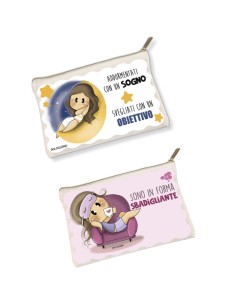 ASTUCCIO BEAUTY CASE TROUSSE IN COTONE 21X13 LE BUBINE CROMO 2