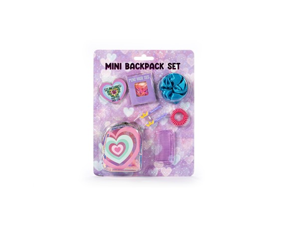 Portachiavi per zaino smalto per unghie unghie finte - Mini Backpack set tri-coastal DREAM POP Set capelli fasce e spirale + po
