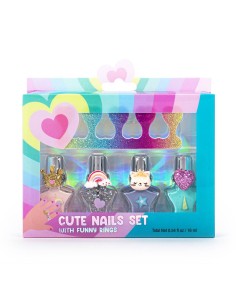 Nail set funny rings kids dream tri coastal Scatola per...
