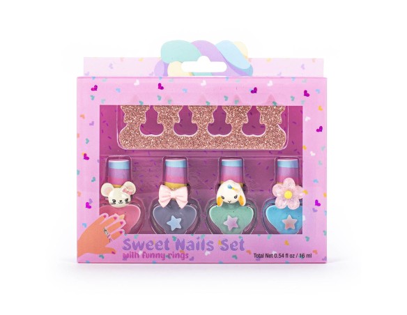 Nail set funny rings sweet mini trolley tri coastal Scatola per unghie + anello DREAM POP