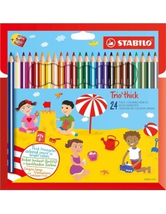COLORI STABILO MATITA TRIO MAXI THICK PEZZI 24 CON...