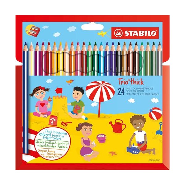 COLORI STABILO MATITA TRIO MAXI THICK PEZZI 24...