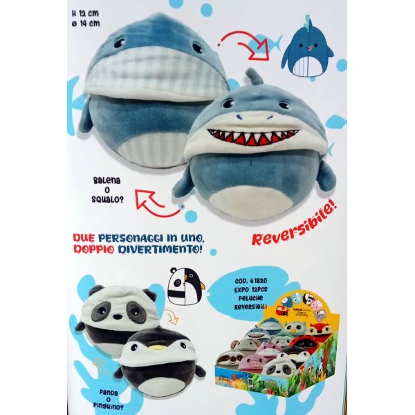 Peluche reversibile tinta unita 61820
