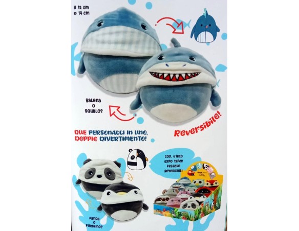 Peluche reversibile tinta unita 61820