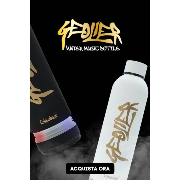 Borraccia termica Geolier con cassa musicale –...
