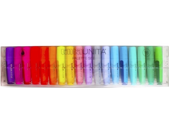 SET 18 EVIDENZIATORI PALETTE TINTA UNITA 60834