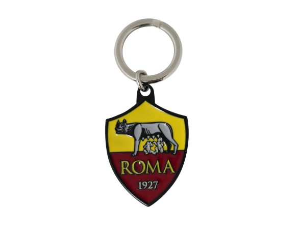 PORTACHIAVI IN METALLO SMALTATO LOGO UFFICIALE AS ROMA 1105