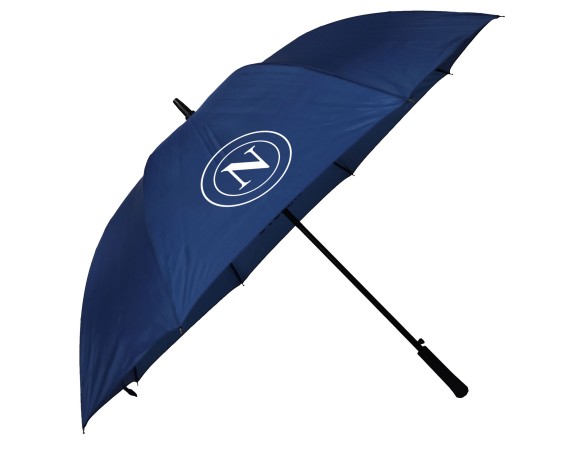 Napoli | OMBRELLO GRANDE BLU NAVY CON APERTURA AUTOMATICA LOGO NAPOLI