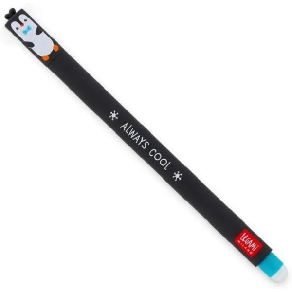 Legami - Penna Gel Cancellabile, Penguin...