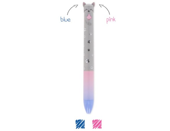 Legami | Penna A Due Colori Click & Clack Kitty | Legami