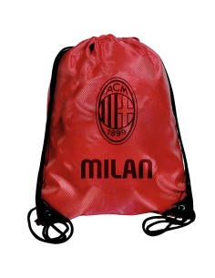 Milan | SACCA IN NYLON ROSSA CON LOGO AC MILAN STAMPATO...
