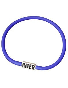 Inter | BRACCIALE IN SILICONE BLU CON PIASTRINA SCRITTA...