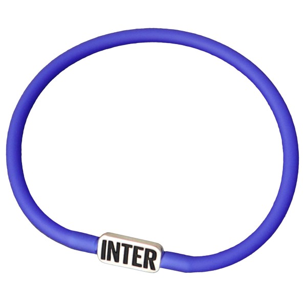 Inter | BRACCIALE IN SILICONE BLU CON PIASTRINA...
