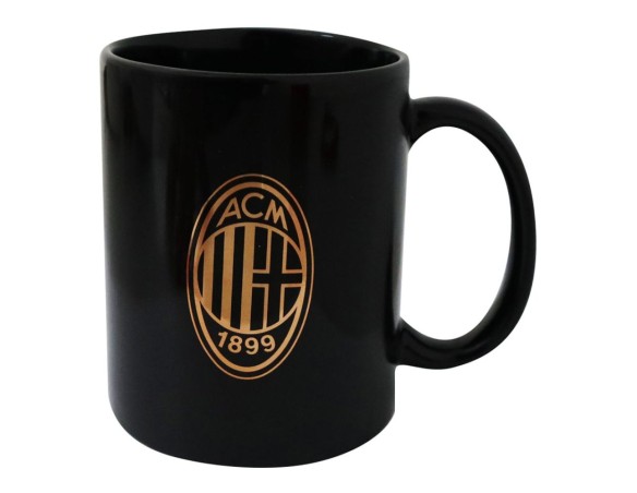 Milan | TAZZA MILAN mug IN CERAMICA ALL BLACK LOGHI IN ORO edizione limitata