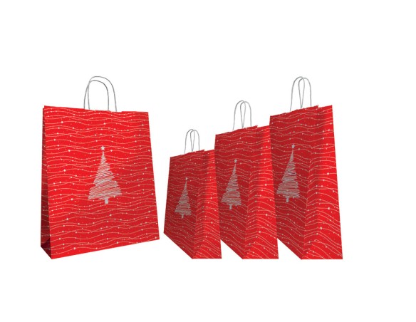 Busta regalo christmas natale 22x10x29