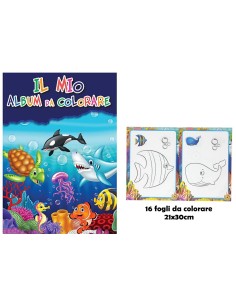 Album da Colorare 21x30cm 16 fogli  ass. Oceano