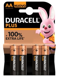 Duracell Plus AA Batterie Stilo Alcaline 1.5V LR06 MX1500...