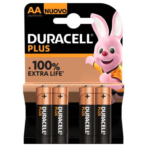 Duracell Plus AA Batterie Stilo Alcaline 1.5V...