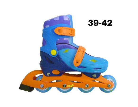 Pattini In Line Easy Roller 39 42 Regolabili Azzurro